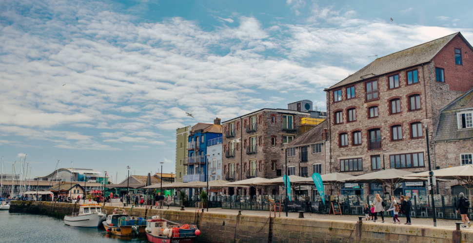 A photograph of The Barbican in Plymouth